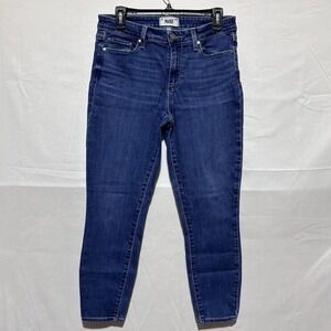 Paige Women's Jeans High Rise Skinny Pockets Casual Regular Fit Denim Blue‎ 30